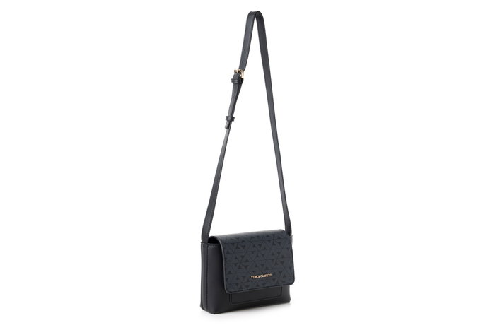 Vince Camuto Matera - Bolso bandolera Negro, 100% piel de polivinilo